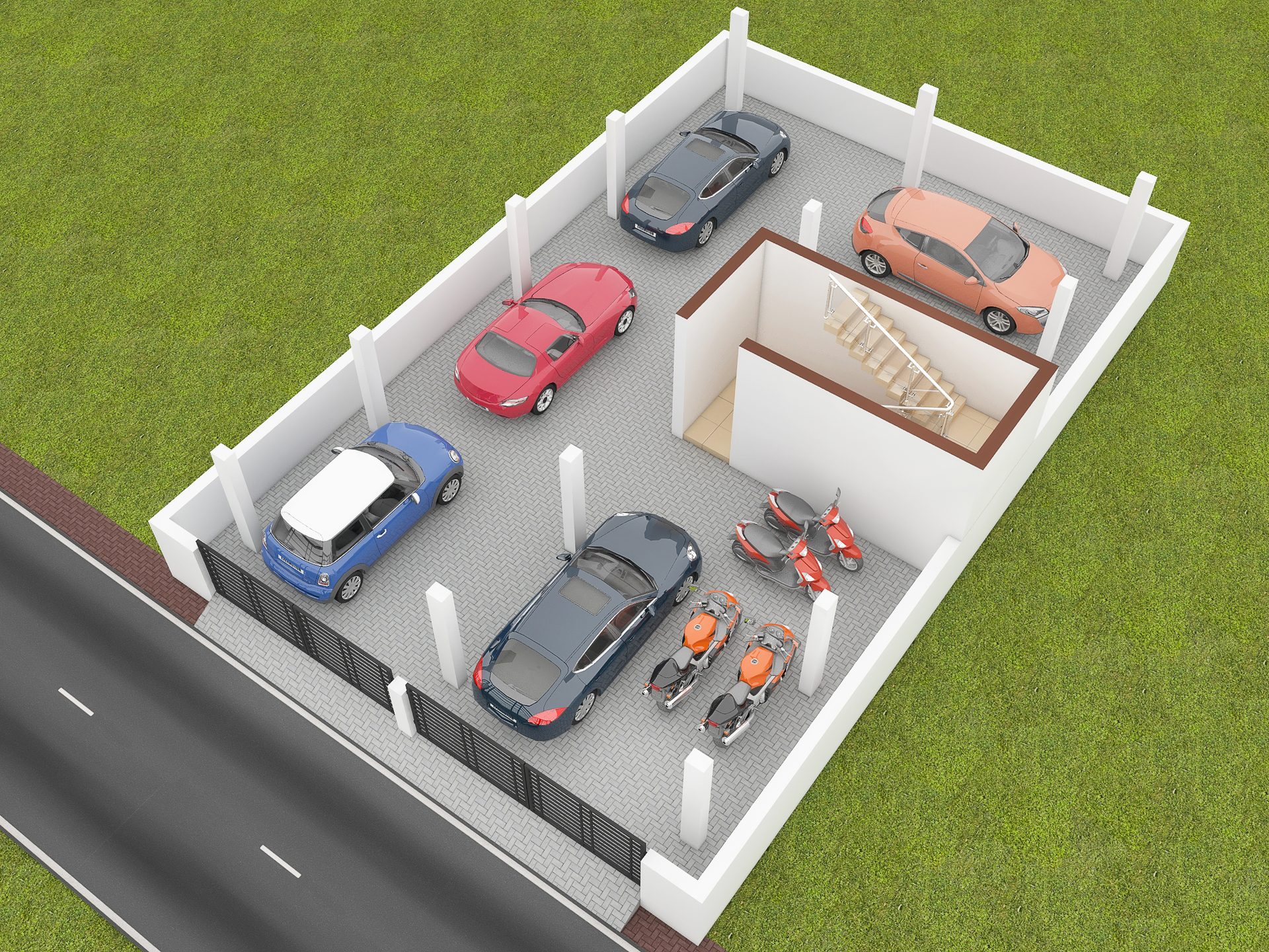 3D floor plan render