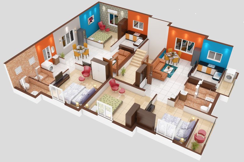 First Floor — 3D Shadow
