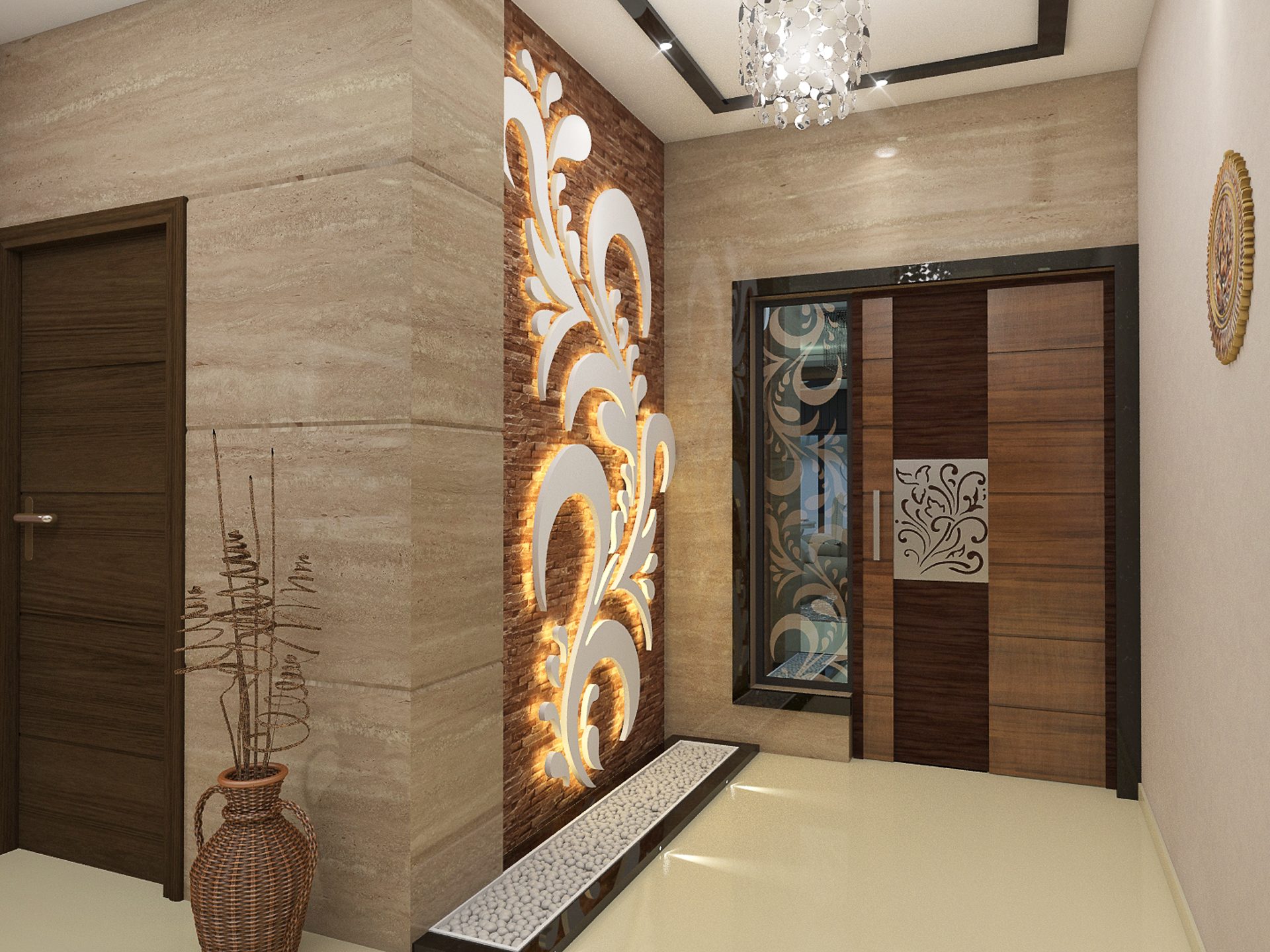 Interior foyer render