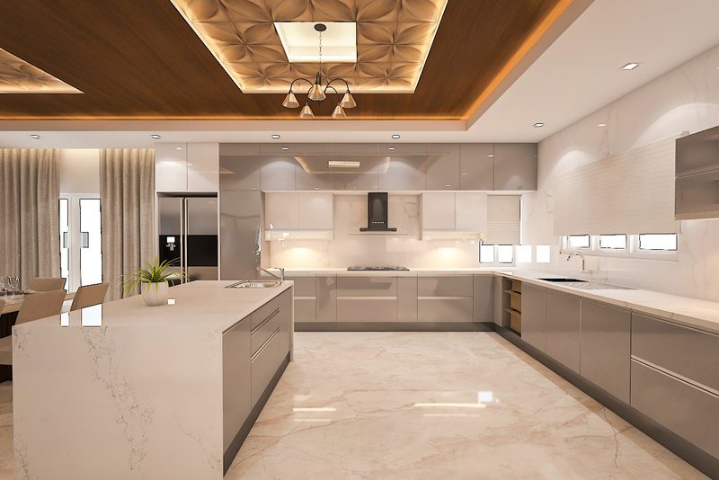 Modern Kitchen — 3D Shadow