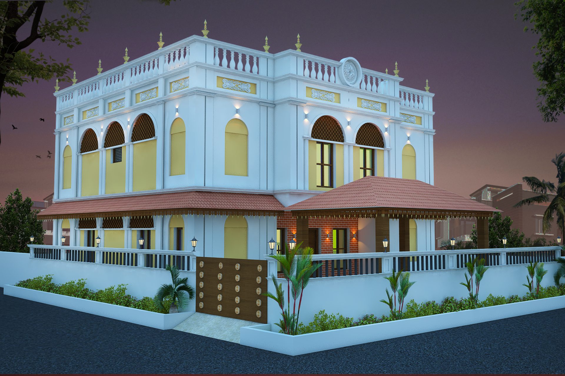 Elevation perspective render