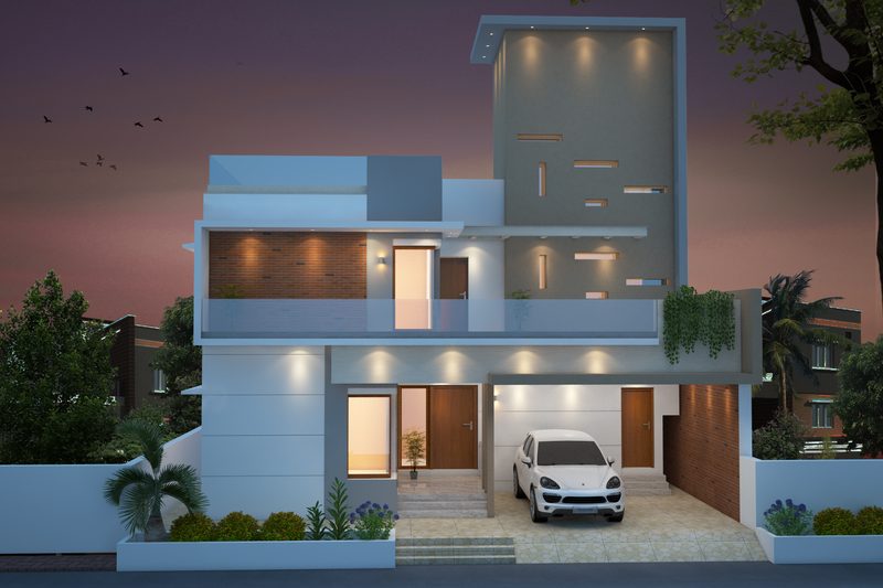 Night Elevation — 3D Shadow