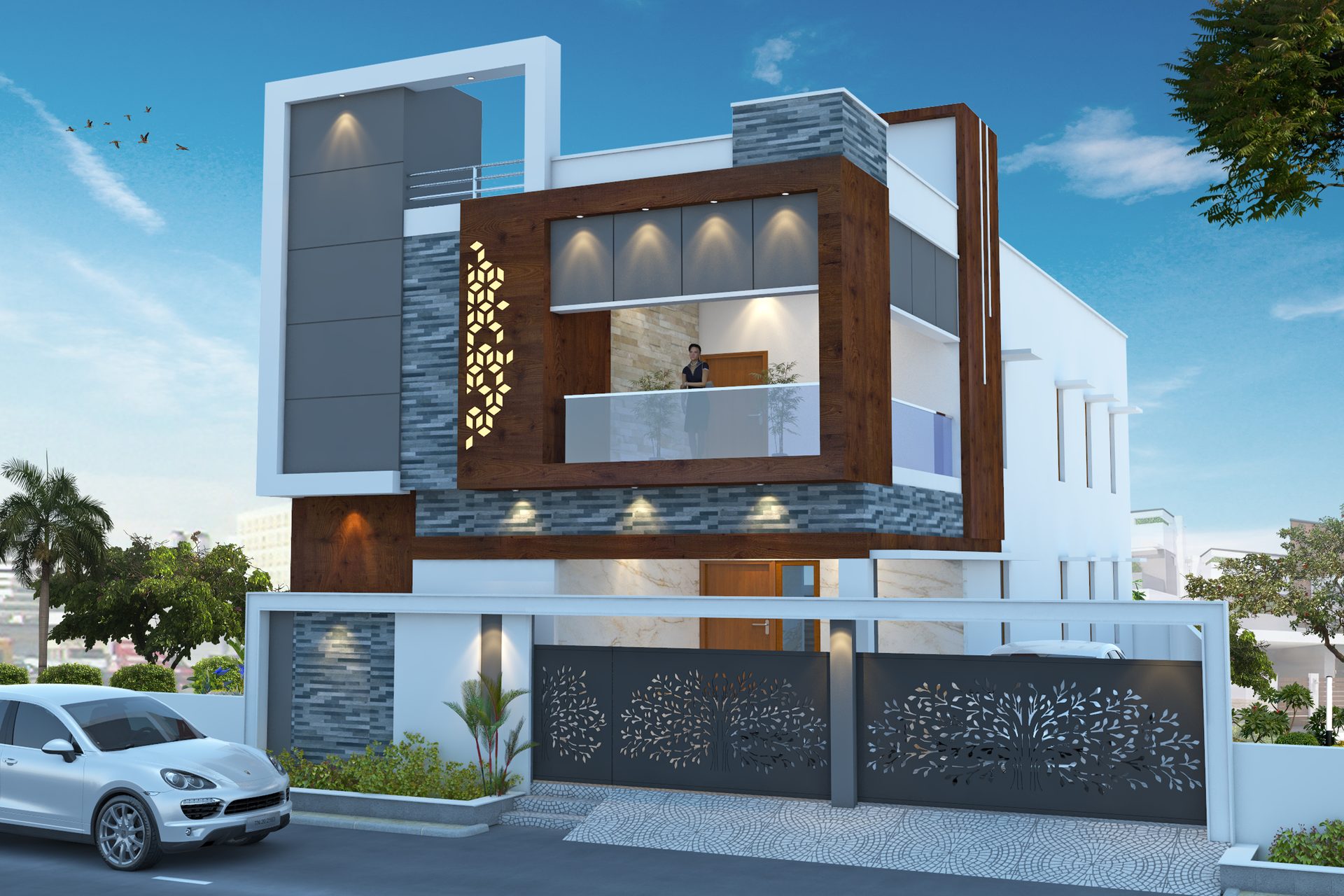 3D architectural elevation render by 3D Shadow