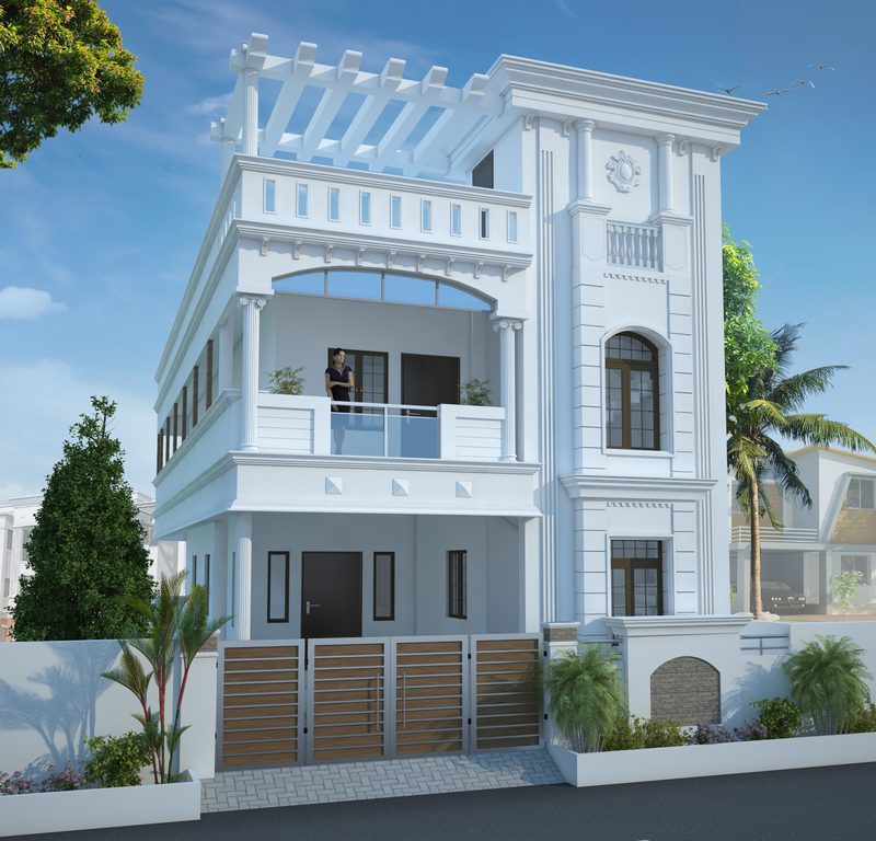 Traditional Home — 3D Shadow