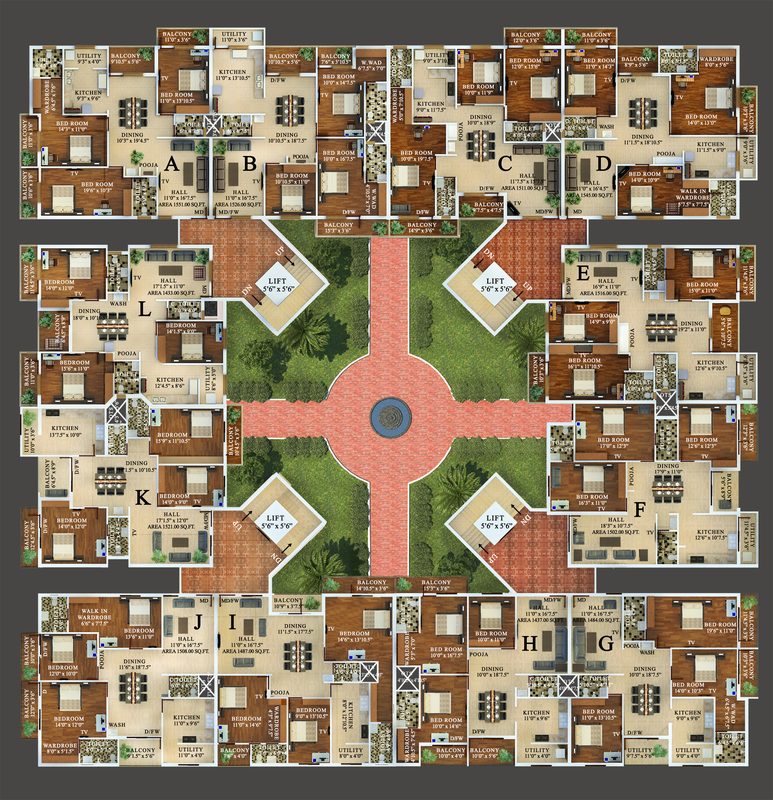 Typical Floor — 3D Shadow