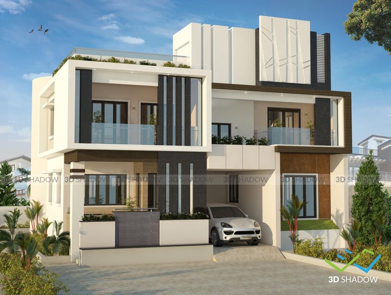 Modern Villa — 3D Shadow